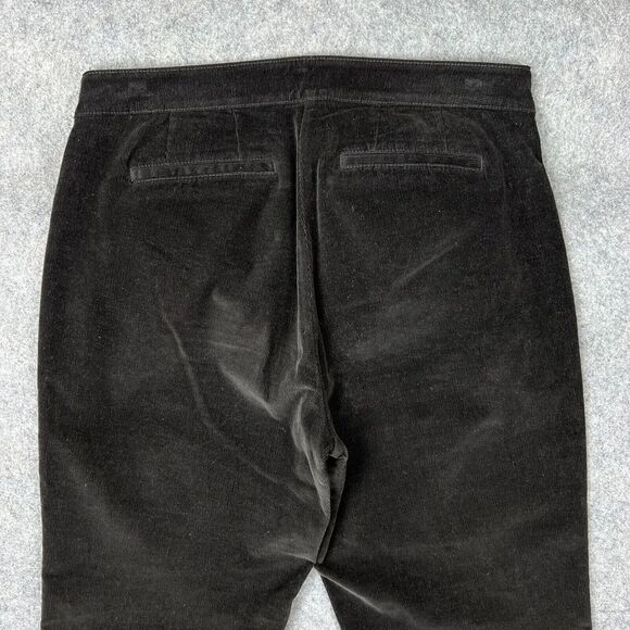 J Jill Pants Women 6 Brown Corduroy Mid Rise Ankle Pockets Stretch Cotton Casual - Picture 8 of 12